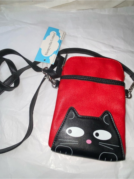 Handbags - Red Cat Crossbody Phone Bag